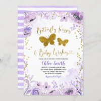 Lila Lavender Butterfly Kisses und Baby Wish