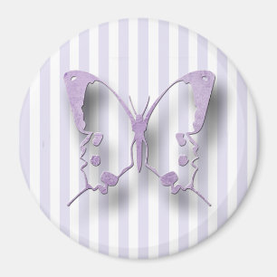 Lila Lavender Butterfly Magnet