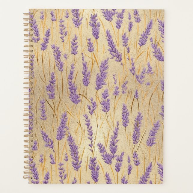 Lila Lavender Chiyogami Planner Planer (Vorderseite)