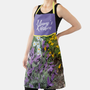 Lila Lavender Daisy Blume Floral Mums Küche Schürze