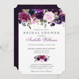 Lila Lavender Floral Boho Brautparty Einladung