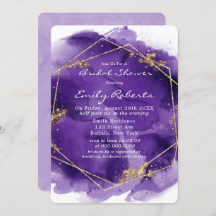 Lila Lavender Gold Paint Brautparty Invitati Einladung
