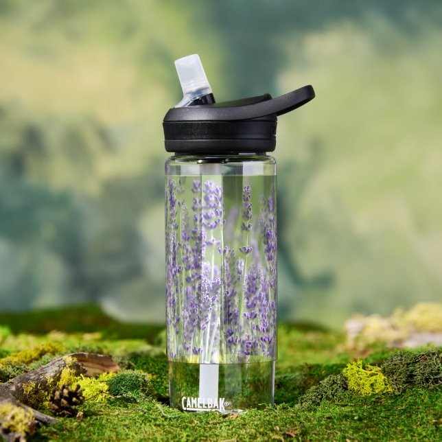 Lila Lavender Herb Floral Trinkflasche (Außenbereich)