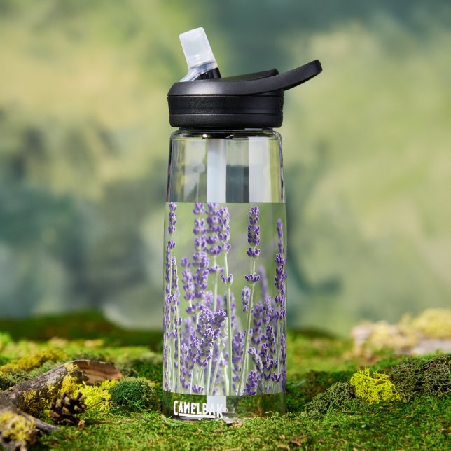 Lila Lavender Herb Floral Trinkflasche (Außenbereich)