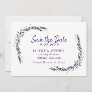 Lila Lavender Lilac Blume Hochzeit Speichern Sie d Save The Date