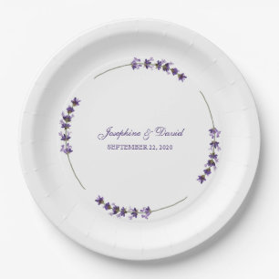 Lila Lavender Lilac Blume Hochzeitsessen Pappteller