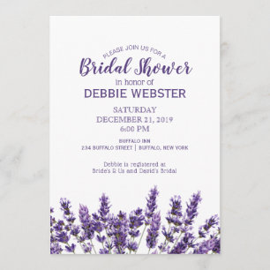 Lila Lavender Lilac Blume Polterabend Einladung