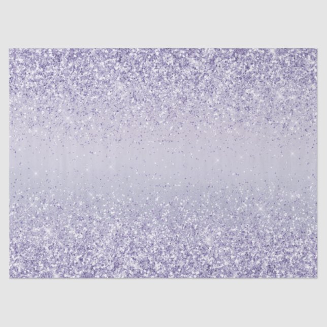 Lila Lavender Ombre Glitzer Sparkasse Seidenpapier (Vorderseite)