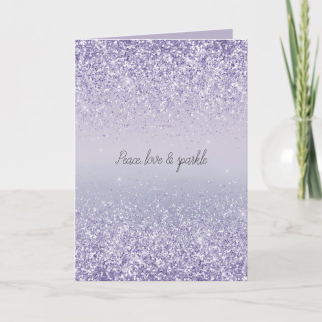 Lila Lavender Ombre Glitzer Sparkle Karte (Vorderseite)