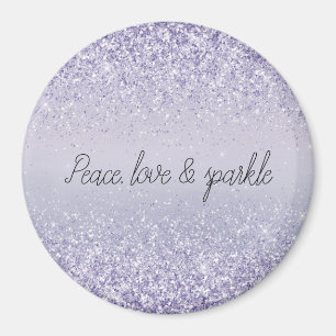 Lila Lavender Ombre Glitzer Sparkle Magnet
