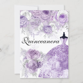 Lila Lavender Rose Dress Quinceanera laden Einladung