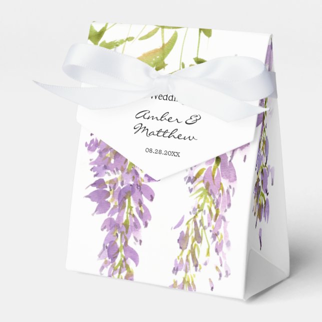 Lila Lavender Wisteria Wedding Geschenkschachtel (Vorderseite)
