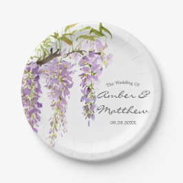 Lila Lavender Wisteria Wedding Pappteller
