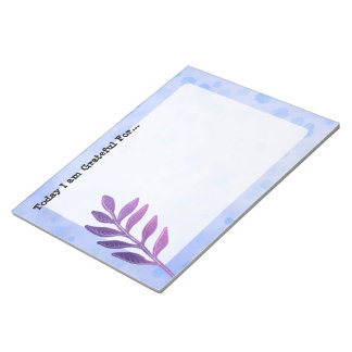 Lila Leaf Daily Dankbarkeit Notepad Notizblock
