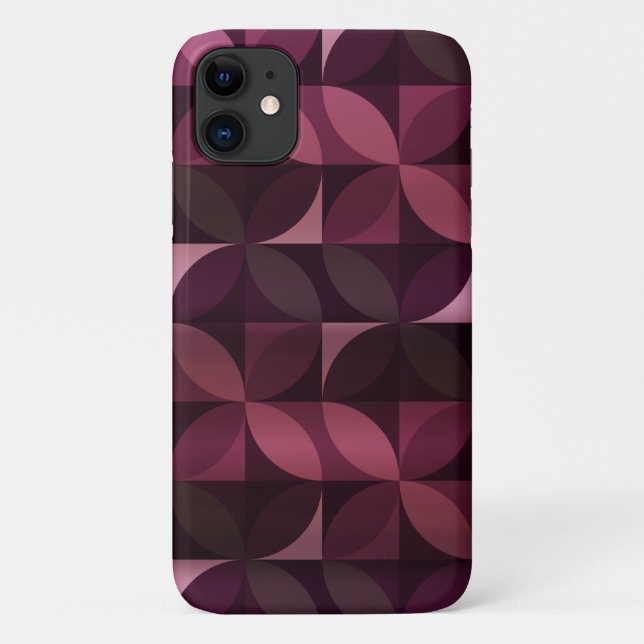 Lila Leaf Modernes Muster Case-Mate iPhone Hülle (Rückseite)