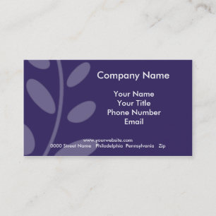 Lila Leaf-Visitenkarte Visitenkarte