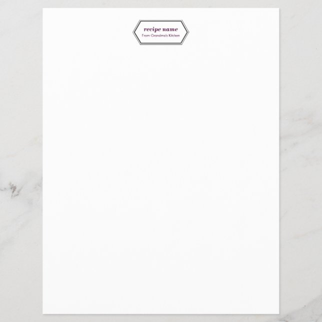 Lila Lebensmittel Flyer (Vorne)