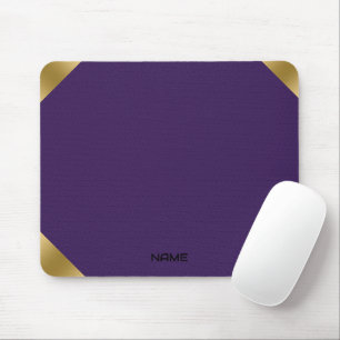 Lila-Leder-Bilddruck mit goldenen Akzenten Mousepad