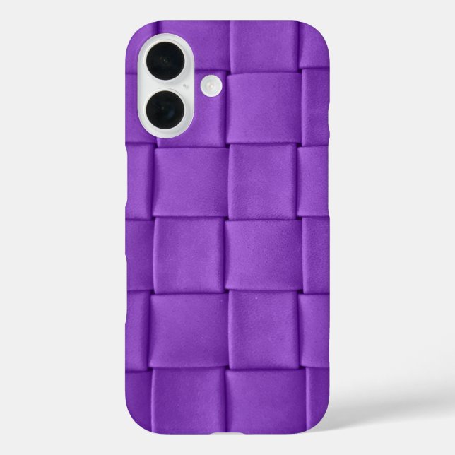 Lila Leder-Gittergewebe Case-Mate iPhone Hülle (Rückseite)