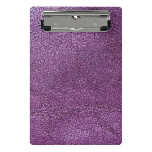 Lila Leder Mini Klemmbrett