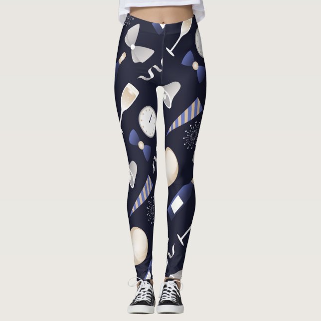 lila Leggings für neue Jahre (Vorderseite)