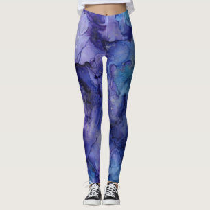 Lila Leggings in Wasserfarbe