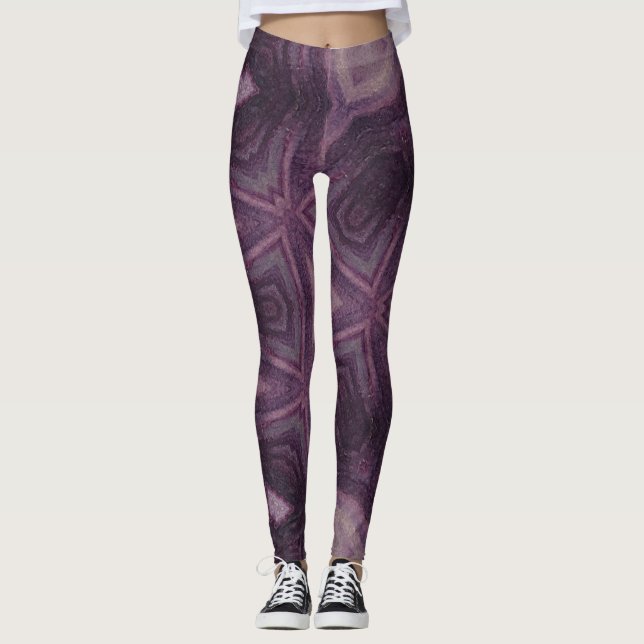 Lila Leggings Yoga Pants (Vorderseite)