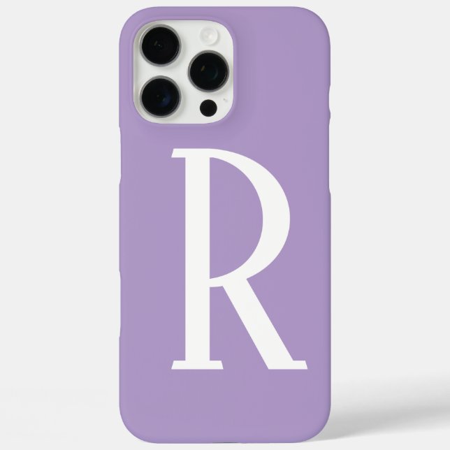 Lila leichte Monogramme Name Cooles Geschenk Gastg Case-Mate iPhone Hülle (Rückseite)