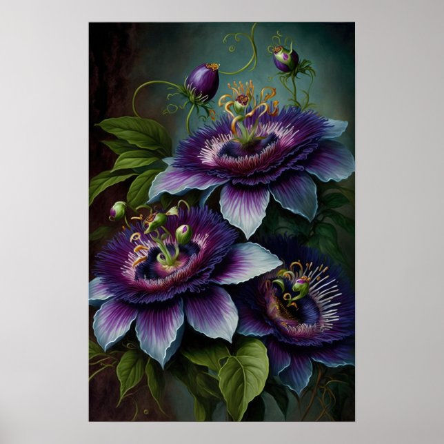 Lila Leidenschaft Blume Art Print Poster (Vorne)