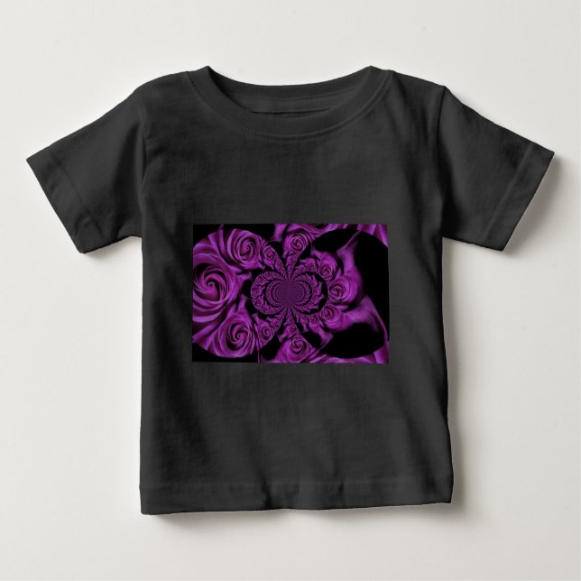 Lila Leidenschaft: Royal Romance Rose Baby T-shirt (Vorderseite)
