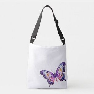 Lila Leidenschaft Tasche: Lila mehrfarbiger Monarc Tragetaschen Mit Langen Trägern
