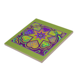 'Lila Leidenschaft' Trivet/Tile Fliese