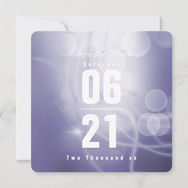 Lila Leidensfeier|Hochzeit |Save the Date (Vorderseite)