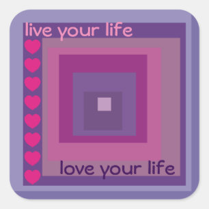 lila Leidenslavenfelder Diamantenkunst Quadratischer Aufkleber