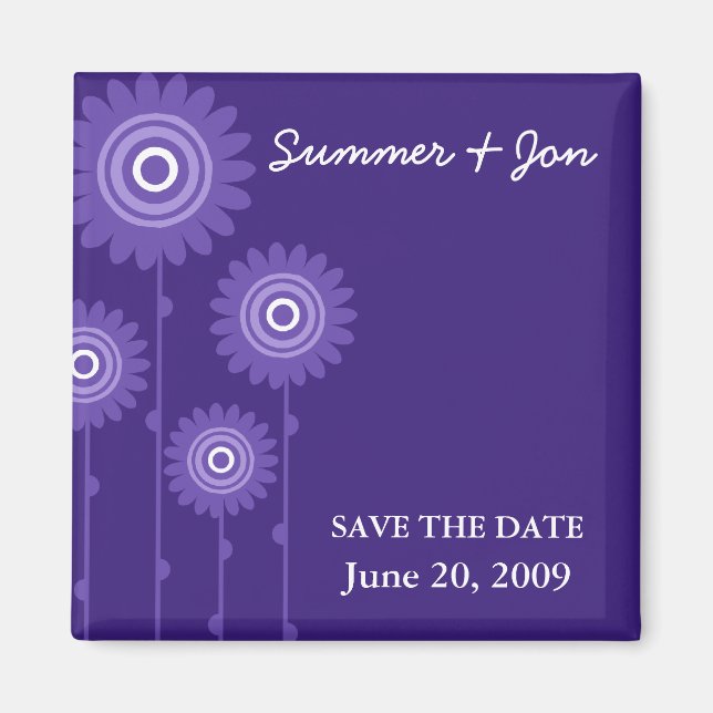 LILA LEIDUNG SAVE THE DATE MAGNET (Vorne)