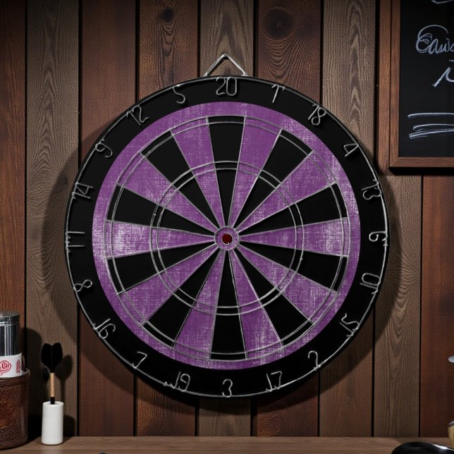 Lila Leinwand Holzstruktur Dartscheibe (Von Creator hochgeladen)