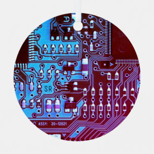 Lila Leiterkarte Gey PCB Ornament Aus Metall