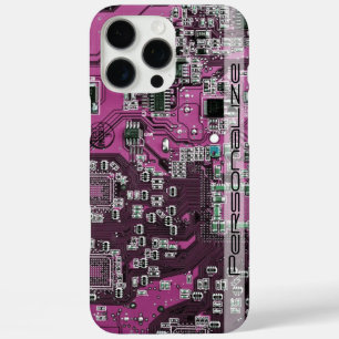 Lila Leiterplattenplatine iPhone 16 Pro Max Hülle