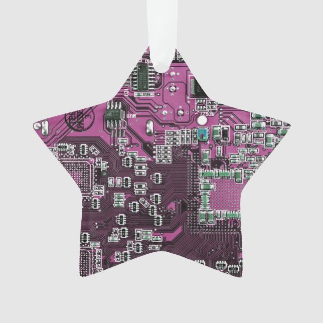 Lila Leiterplattenplatine Ornament (Vorderseite)