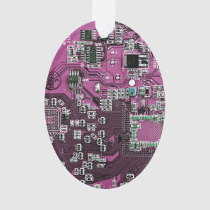 Lila Leiterplattenplatine Ornament