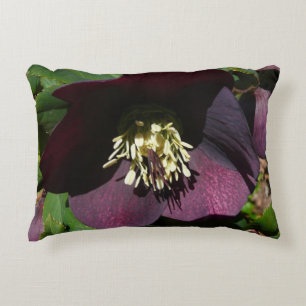 Lila Lenten Rose Ostern Blume Dekokissen