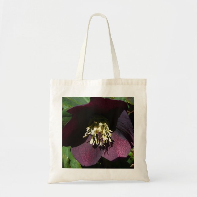 Lila Lenten Rose Ostern Blume Tragetasche (Vorne)