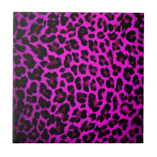 Lila Leopard-Druck Fliese