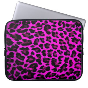 Lila Leopard-Druck-Laptop-Hülse Laptopschutzhülle
