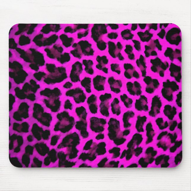 Lila Leopard-Druck Mousepad (Vorne)