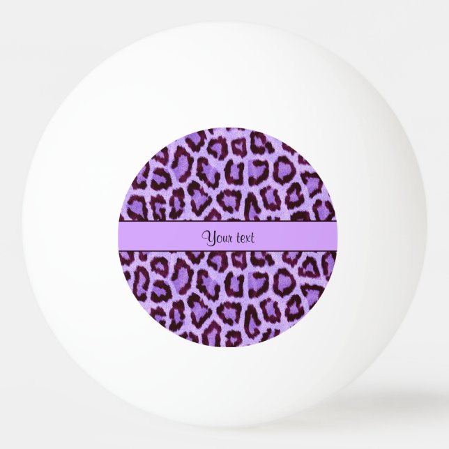 Lila Leopard-Druck Tischtennisball (Vorderseite)