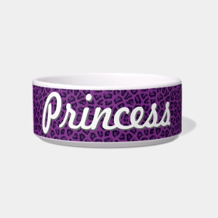 Lila Leopard-Druckkopfschale - Maßgeschneiderte Napf