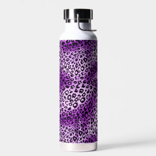 Lila Leopard Flecken Tierdruck Wasserflasche Trinkflasche