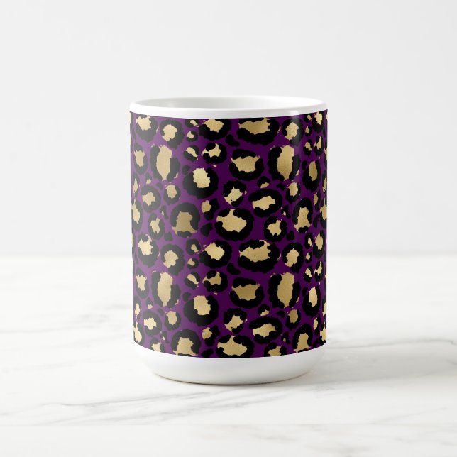 Lila Leopard/Gepard-Tasse Kaffeetasse (Mittel)