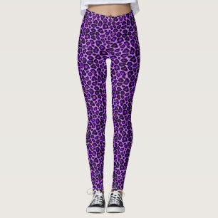 Lila Leopard-Leggings Leggings